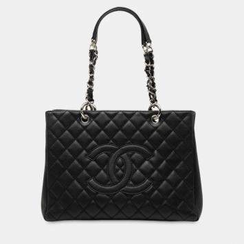 مملوكة مسبقًا Chanel Black Caviar Grand Shopping Tote