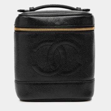 مملوكة مسبقًا Chanel Black CC Caviar Vanity Bag