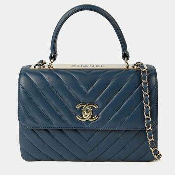 مملوكة مسبقًا Chanel Trendy CC Small Blue Leather Tote Bag