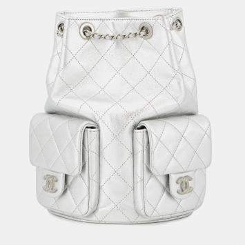 مملوكة مسبقًا Chanel Matelasse Coco Mark Leather Backpack