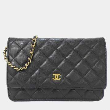 Pre Owned Chanel Timeless Classic Line Chain Wallet