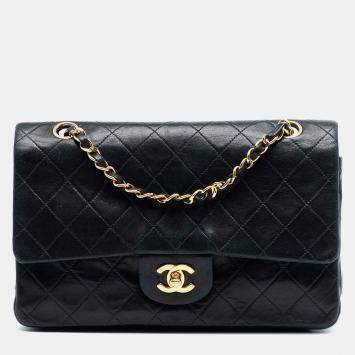 مملوكة مسبقًا Chanel Black Medium Classic Lambskin Double Flap