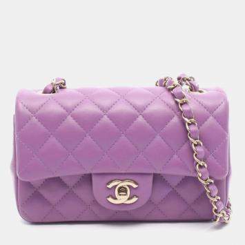 مملوكة مسبقًا Chanel Mini Matelasse 20 Shoulder Bag Leather Purple