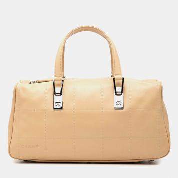 مملوكة مسبقًا Chanel Brown CC Square Quilted Lambskin Handbag