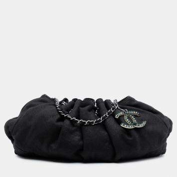 Pre Owned حقيبة يد شانيل ميلروس جيرسي أسود