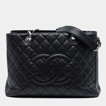 مملوكة مسبقًا Chanel Black Caviar Grand Shopping Tote