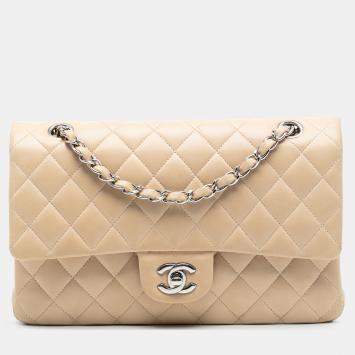 مملوكة مسبقًا Chanel Brown Medium Classic Lambskin Double Flap
