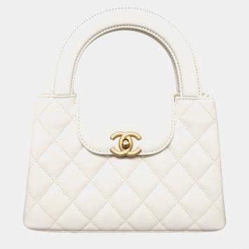 مملوكة مسبقًا Chanel White Calf Leather Kelly Bag