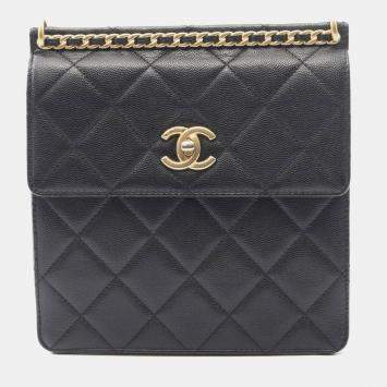 مملوكة مسبقًا Chanel Matelasse Backpack Bag In Grained Calfskin Leather Black