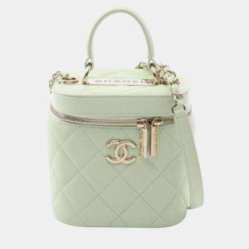 مملوكة مسبقًا Chanel Trendy Cc Shoulder Bag Leather Green