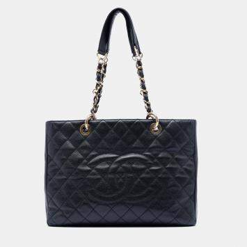 مملوكة مسبقًا Chanel Black Caviar Grand Shopping Tote