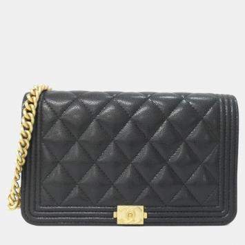 Pre Owned Chanel Boy Line Wallet Chain