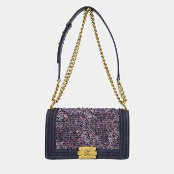 Pre Owned حقيبة شانيل بوي خطية للكتف