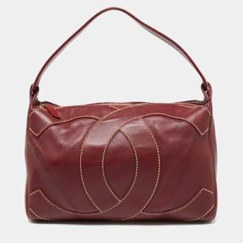 Pre Owned Chanel Red Leather Suprique CC Hobo