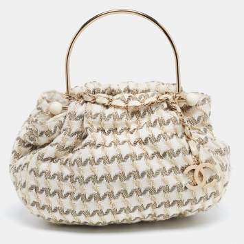Pre Owned  Chanel Multicolor Tweed CC Boucle Knitting Bag