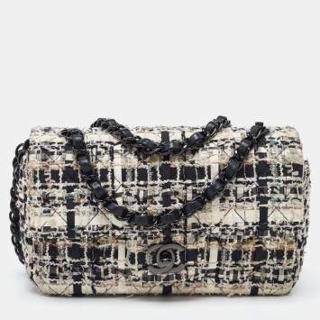 مملوكة مسبقًا Chanel Multicolor Tweed New Mini Classic Single Flap Bag