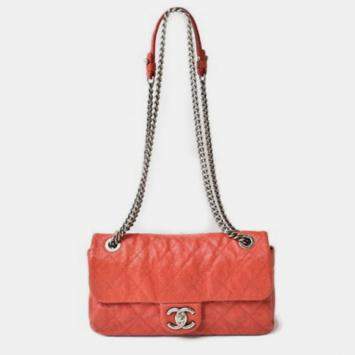 Pre Owned Chanel Red Caviar Quilted Mini Simply CC Flap Bag