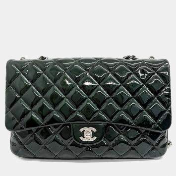 Pre Owned Chanel Green Tone Pendant Chain shoulder bag