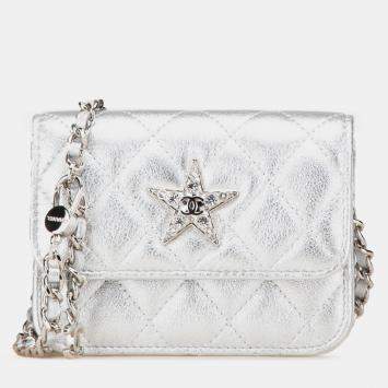 Chanel Metallic Lambskin Crystal Star Chain Belt Bag