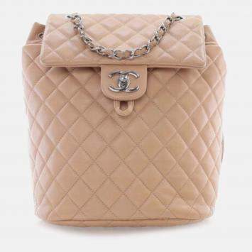 Chanel Beige Lambskin Small Urban Spirit Backpack