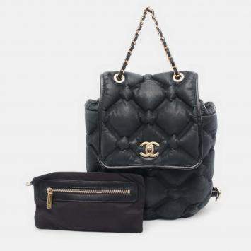 Pre Owned Chanel Quilted Iridescent Calfskin Chesterfield Backpack