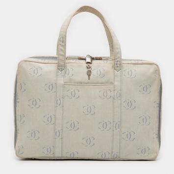 Pre Owned حقيبة سفر شانيل دنيم سي سي زرقاء