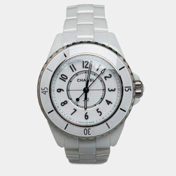 Chanel White Ceramic J12 Women's Wristwatch 38 mm