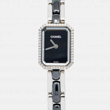 Chanel Premiere H2163 Quartz Black Stainless Steel Women's Wristwatch 15 mm