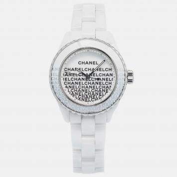 Chanel J12 H7419 Quartz White Ceramic Women's Wristwatch 34 mm