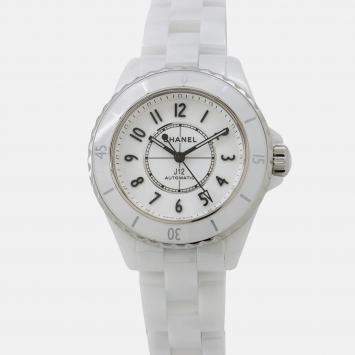 Pre Owned Chanel J12 H5699 Automatic White Ceramic Women's Wristwatch 33 mm