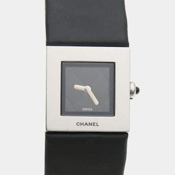 Pre Owned Chanel Matelasse Quartz Stainless Steel Women's Wristwatch 19 mm