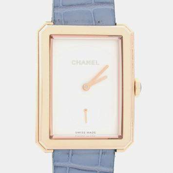 Pre Owned Chanel Boyfriend H4315 Mechanical manual Rose Gold Stainless Steel Men's Wristwatch 28.5 mm