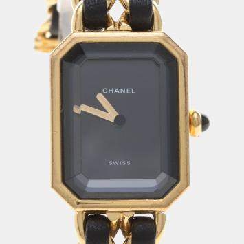 Pre Owned Chanel Premiere Quartz Gold-Plated Stainless Steel Women's Wristwatch 20 mm