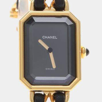 Pre Owned Chanel Premiere Quartz Gold-Plated Stainless Steel Women's Wristwatch 20*26 mm