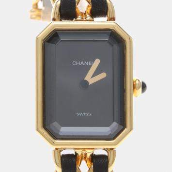 Pre Owned Chanel Premiere Quartz Gold-Plated Stainless Steel Women's Wristwatch 20 mm