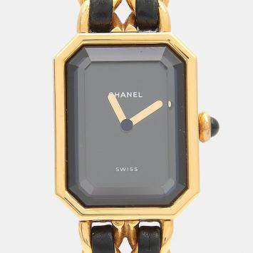 Pre Owned Chanel Premiere Quartz Gold Plated Stainless Steel Women's Wristwatch 20 mm