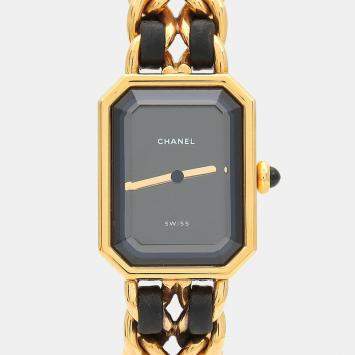 Pre Owned Chanel Premiere Quartz Gold Plated Stainless Steel Womenâs Wristwatch 20 mm