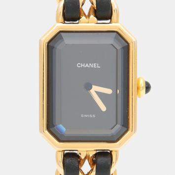 Pre Owned Chanel Premiere Quartz Gold Plated Stainless Steel Women's Wristwatch 20 mm