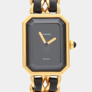 Pre Owned Chanel Premiere Quartz Gold Plated Stainless Steel Women's Wristwatch 20 mm