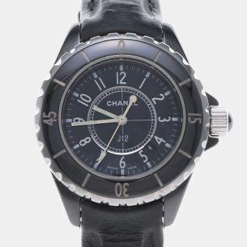 Pre Owned Chanel J12 Quartz Ceramic Stainless Steel Women's Wristwatch 34 mm