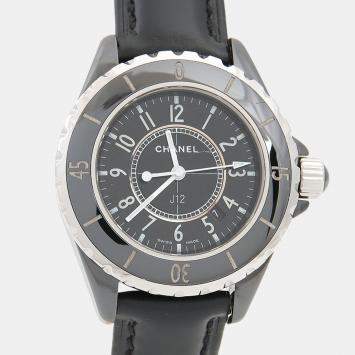 Pre Owned Chanel J12 Quartz Ceramic Stainless Steel Women's Wristwatch 34 mm
