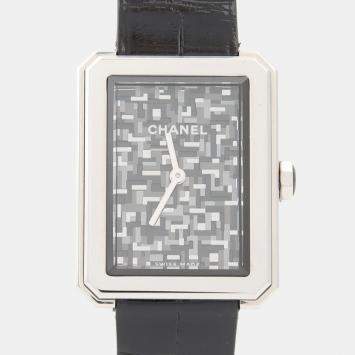 Pre Owned Chanel Boyfriend Quartz Stainless Steel Women's Wristwatch 21.5 mm