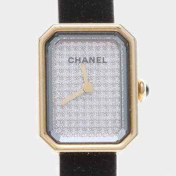 مملوكة مسبقًا Chanel Premiere Diamond Quartz 18K Yellow Gold Titanium Women's Wristwatch 15.5 mm