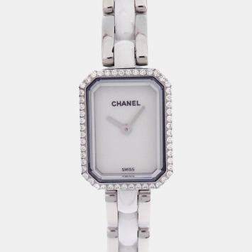 Pre Owned Chanel Premiere H2132 White Stainless Steel, Diamond Women Wristwatch 15.2mm