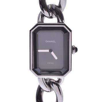 Pre Owned Chanel Black Stainless Steel Premiere Quartz Women's Wristwatch 20 MM