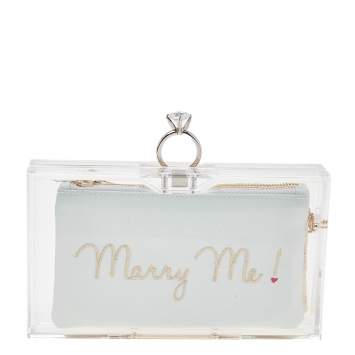 Pre Owned Charlotte Olympia Clear Perspex Pandora Classic Box Clutch