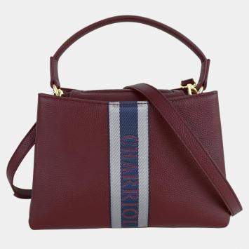 Pre Owned Charriol Bordeaux Leather Deauville Crossbody bag