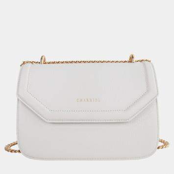Pre Owned Charriol Offwhite Leather Twilight Handbag