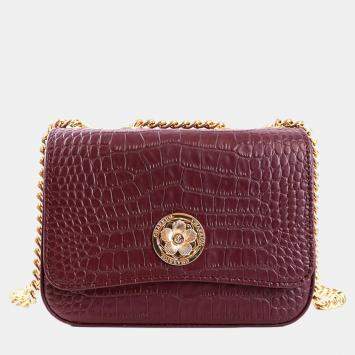 Pre Owned Charriol Bordeaux Leather Laetitiaclassic Handbag
