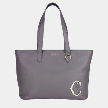 Pre Owned Charriol Storm Grey Leather MARIE OLGA Shopper